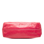 Prada Triangle Logo Plate Shoulder Bag 2-Way Pink Leather — view 3