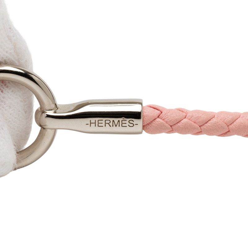 Hermes Grenand Dubretour Rose Sakura Silver Leather Metal — view 6