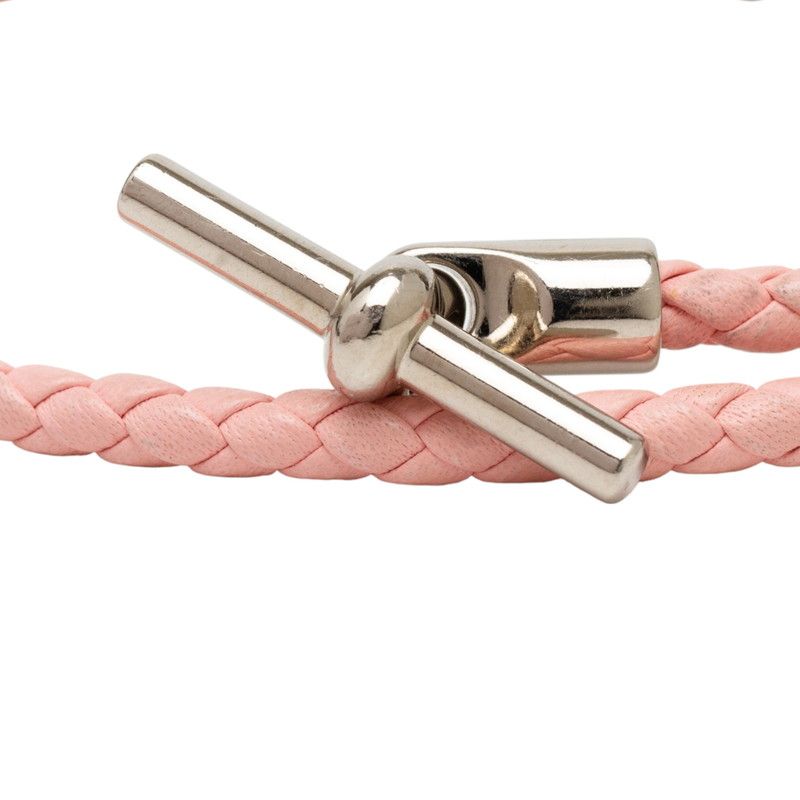 Hermes Grenand Dubretour Rose Sakura Silver Leather Metal — view 5