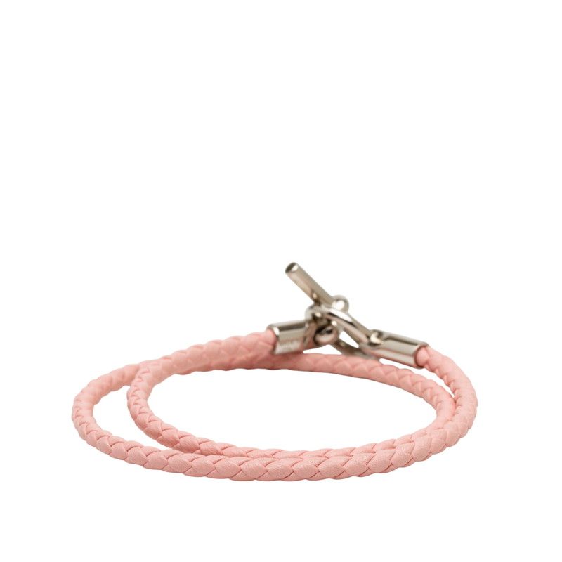 Hermes Grenand Dubretour Rose Sakura Silver Leather Metal — view 3