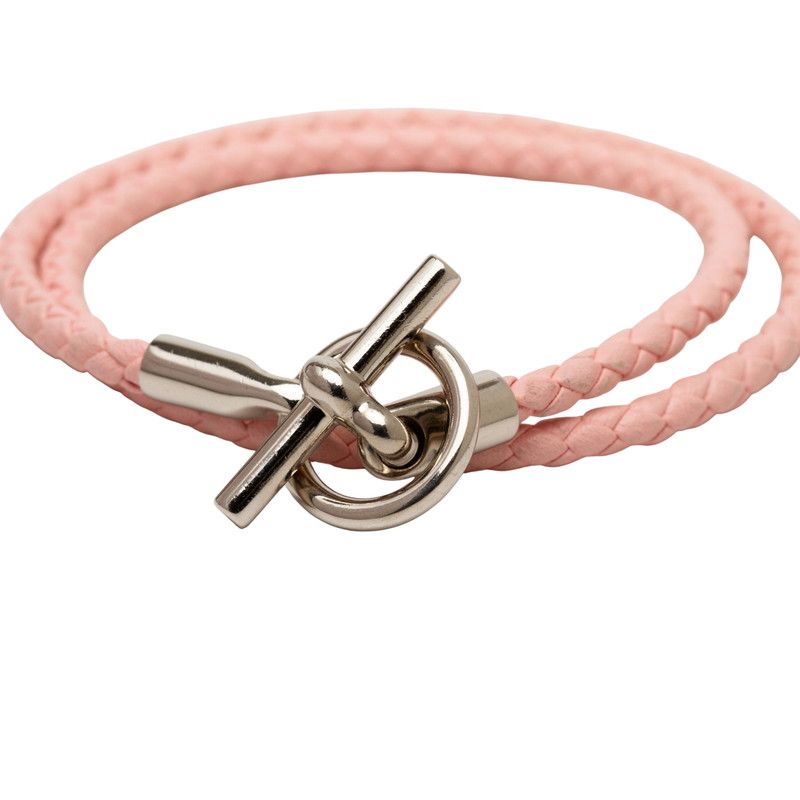 Hermes Grenand Dubretour Rose Sakura Silver Leather Metal — view 4