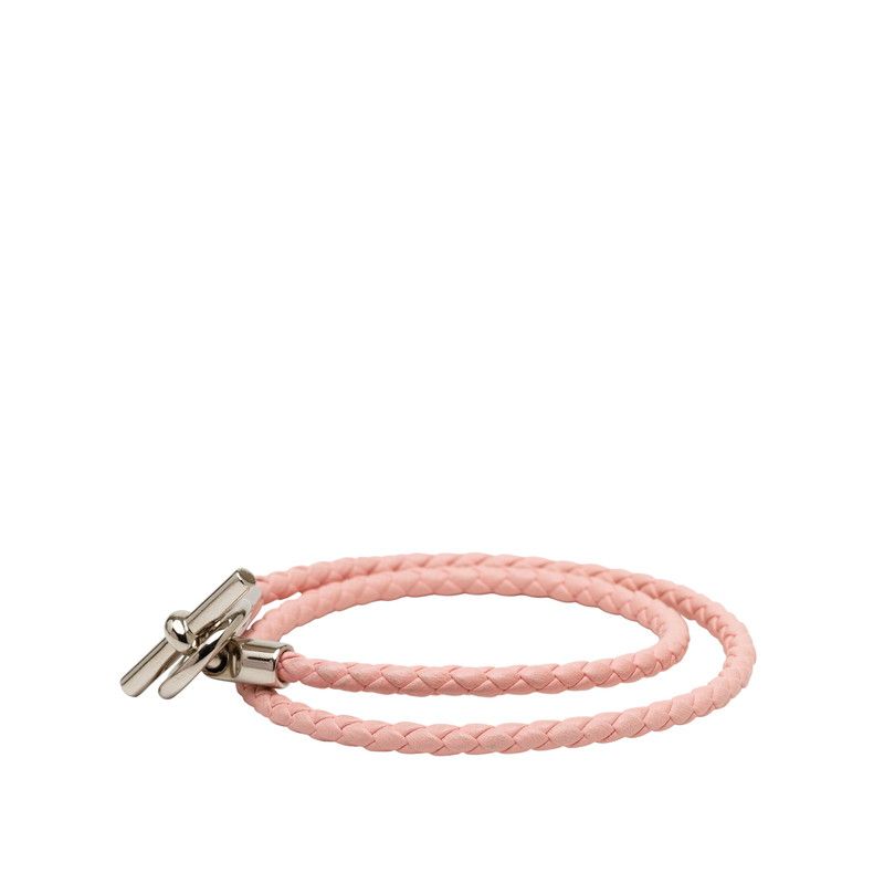 Hermes Grenand Dubretour Rose Sakura Silver Leather Metal — view 2