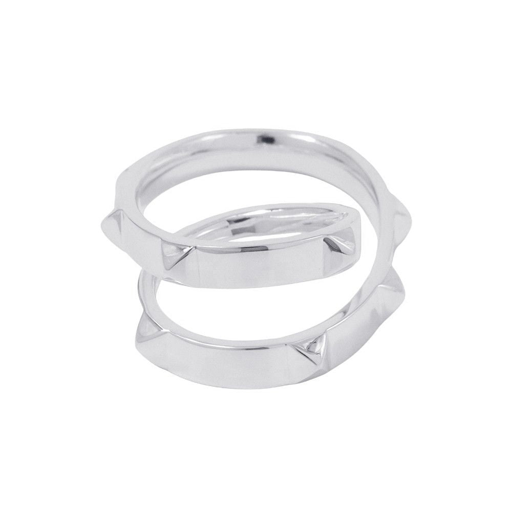 Hermes Ring Clou de Double Finger Silver 52 — view 2