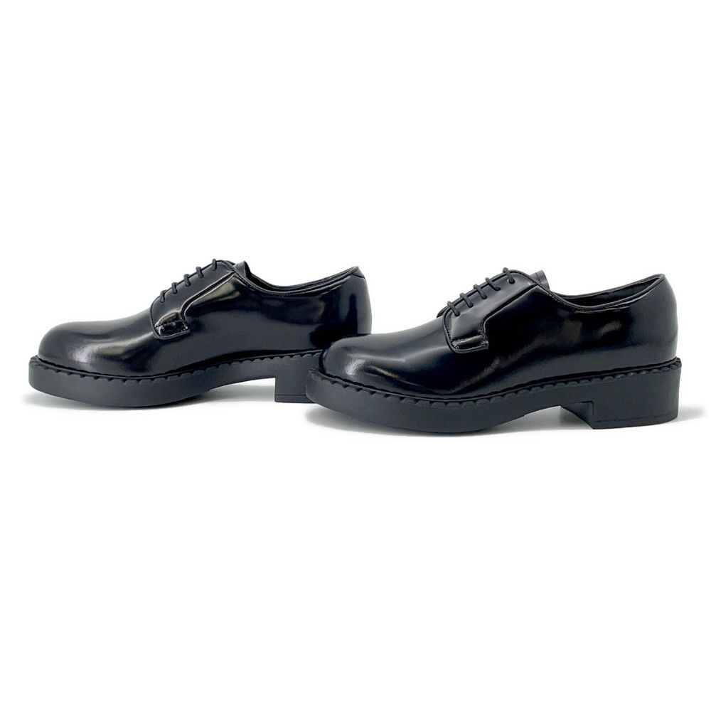 Prada Dress Shoes Brushed Leather 37 Black — view 2