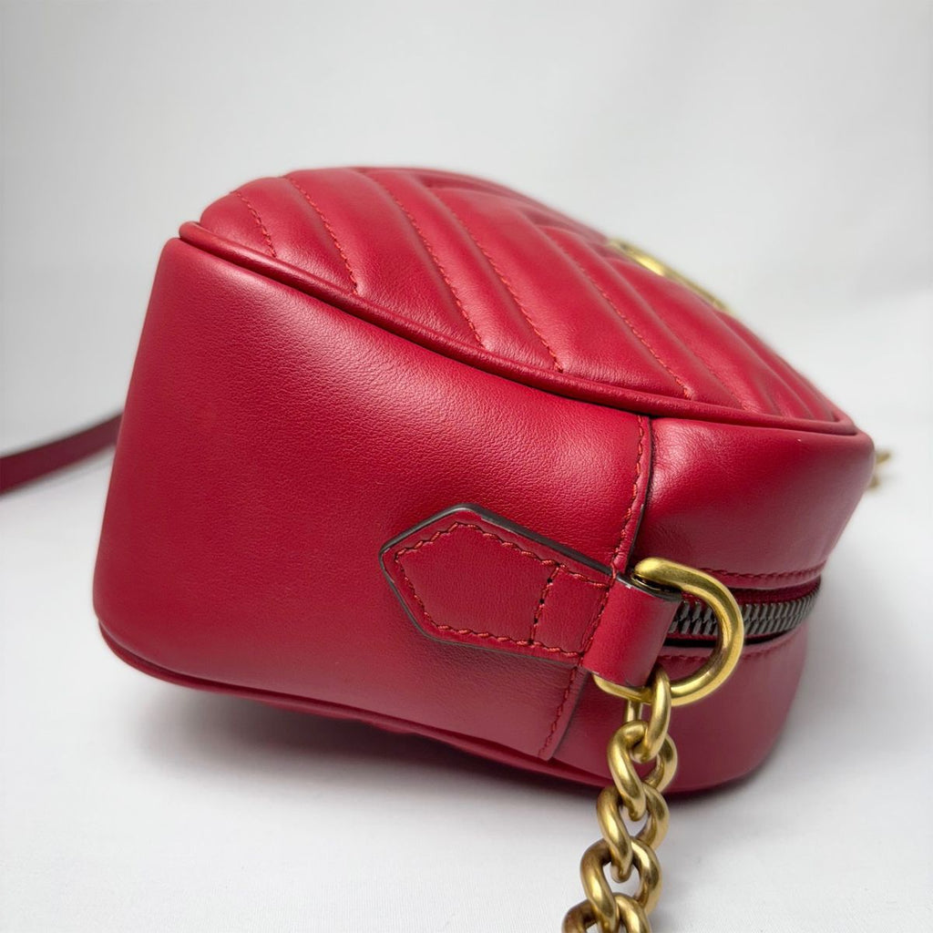 Gucci Shoulder Bag GG Marmont Small Red — view 5