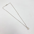 Chanel Coco Mark Quilted Bag Necklace A23 N Silver GP Rhinestone — view 3