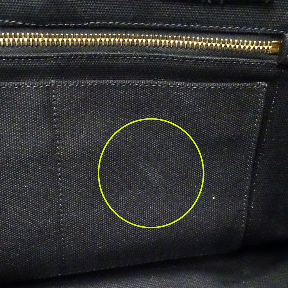 Prada Bag Tote 2-Way Canvas Canapa L Black Large — view 5