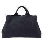 Prada Bag Tote 2-Way Canvas Canapa L Black Large — view 8