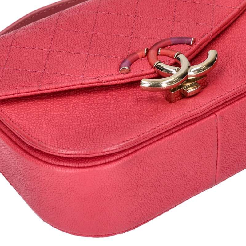Chanel Half Caviar Leather Chain Shoulder Bag — view 5