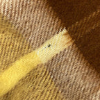 Hermes Checkered Shawl Fringe Large Cashmere Wool Brown Yellow — view 3