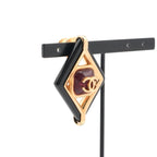 Chanel Brooch Corsage Gold Red Black Pin Diamond Shape Coco Mark — view 9
