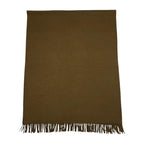 Hermes Muffler Fringe Cashmere Logo Brown Em4834 Scarf — view 3