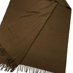 Hermes Muffler Fringe Cashmere Logo Brown Em4834 Scarf — view 5