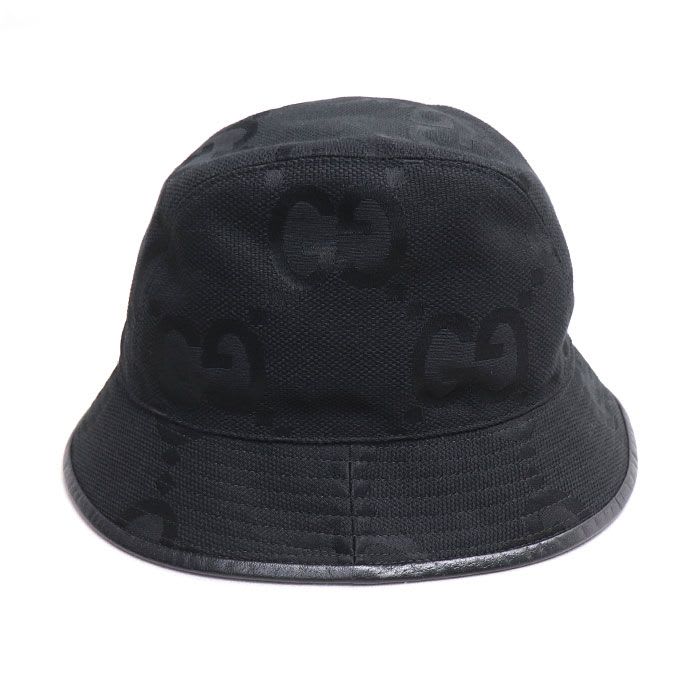 Gucci Jumbo GG Canvas Bucket Hat Black L — view 3