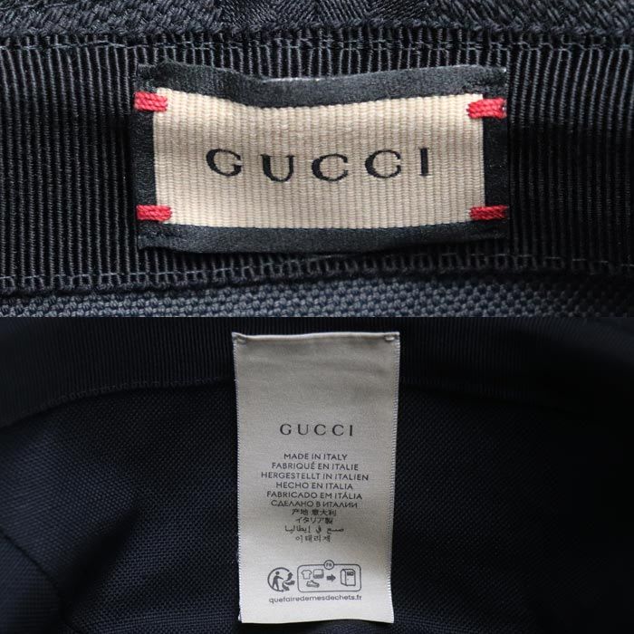 Gucci Jumbo GG Canvas Bucket Hat Black L — view 7