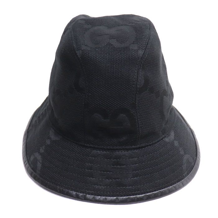 Gucci Jumbo GG Canvas Bucket Hat Black L — view 2