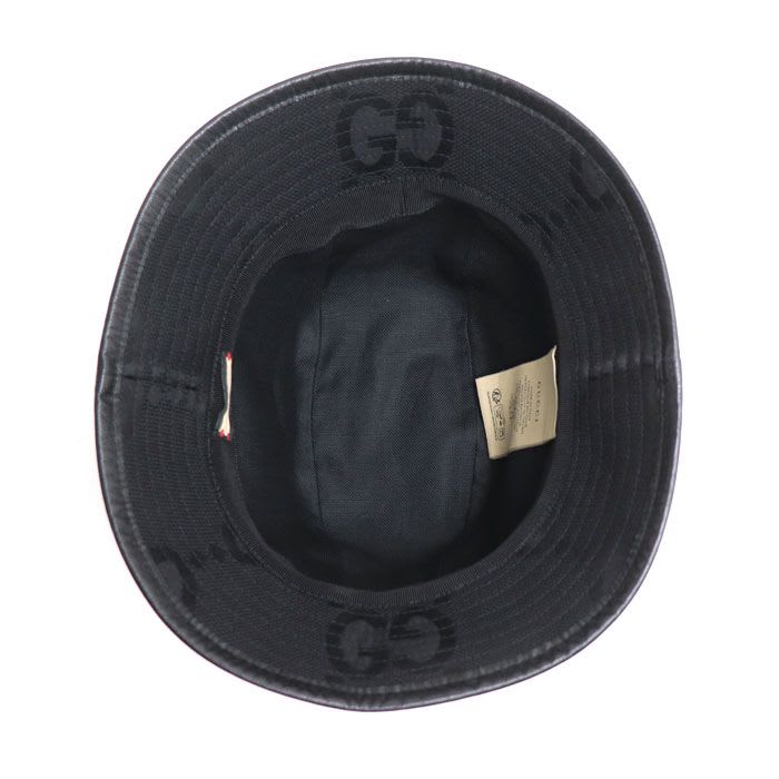 Gucci Jumbo GG Canvas Bucket Hat Black L — view 5
