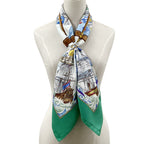 Hermes Scarf Carre 90 Vive Le Vent Blow Into the Wind Silk Green — view 6