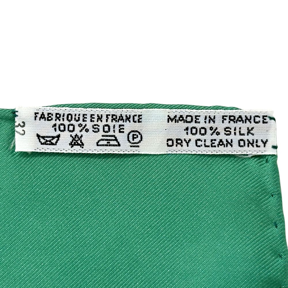 Hermes Scarf Carre 90 Vive Le Vent Blow Into the Wind Silk Green — view 5