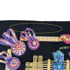 Hermes Scarf Carre 90 les Rubans Du Cheval Horse Ribbon Silk Black — view 8