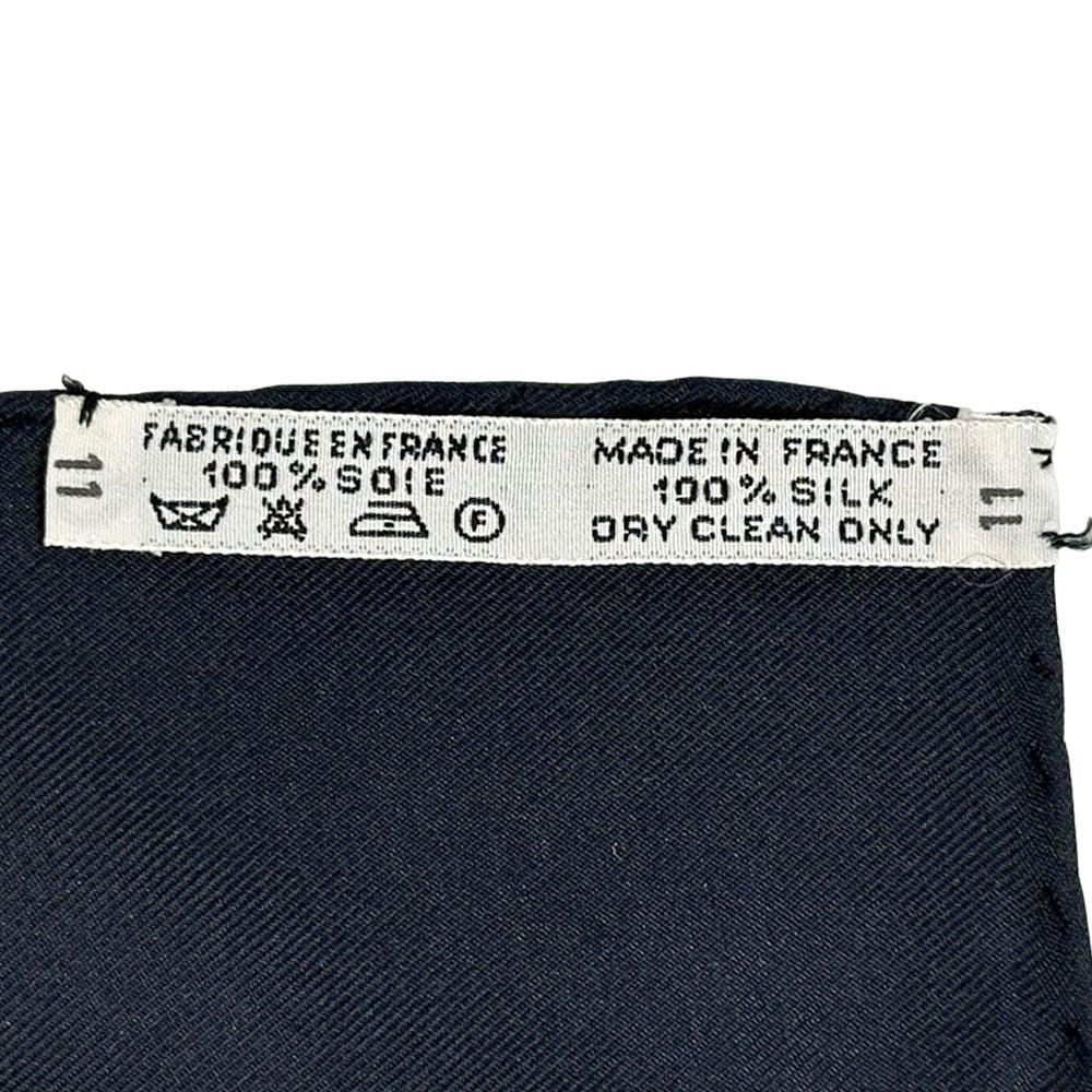 Hermes Scarf Carre 90 les Rubans Du Cheval Horse Ribbon Silk Black — view 6