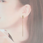 Saint Laurent Cassandra Leather Earring Chain Metal — view 5