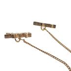 Saint Laurent Cassandra Leather Earring Chain Metal — view 4