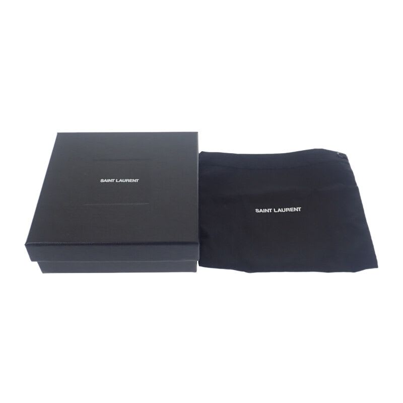 Saint Laurent Cassandra Leather Earring Chain Metal — view 8