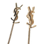 Saint Laurent Cassandra Leather Earring Chain Metal — view 3