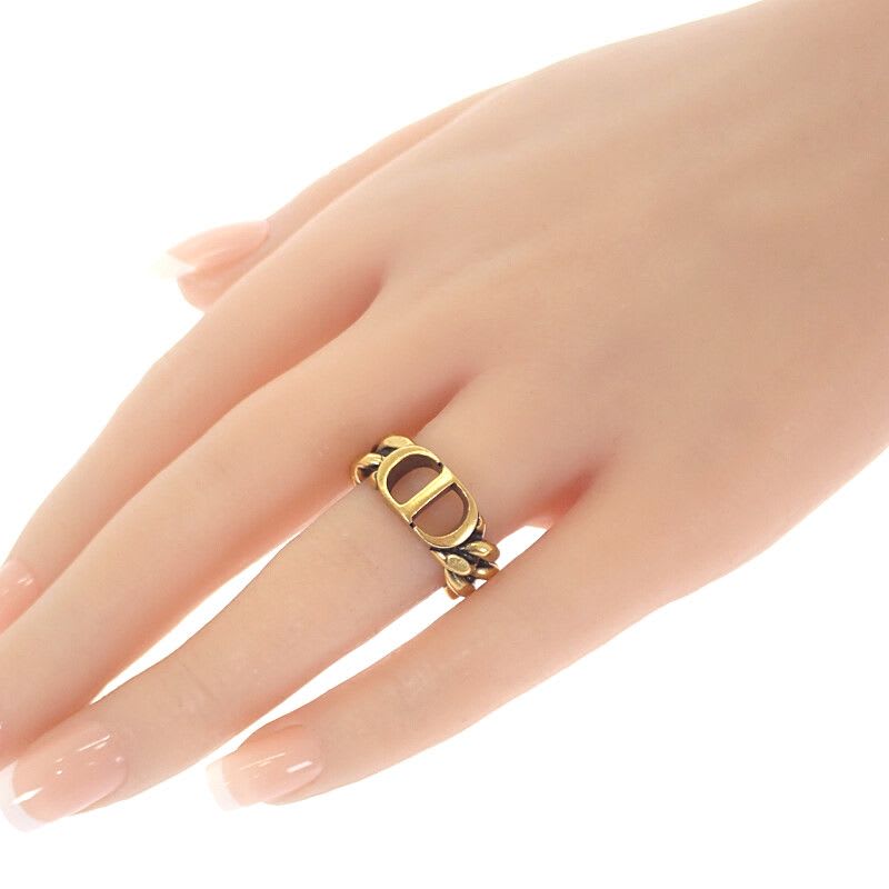 Dior 30 Montaigne L R0939 Mtgmt Ring GP Gold CD Signature Logo — view 8