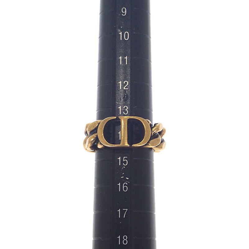 Dior 30 Montaigne L R0939 Mtgmt Ring GP Gold CD Signature Logo — view 9