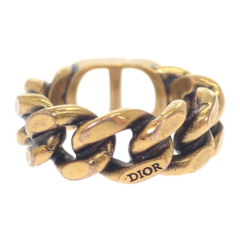 Dior 30 Montaigne L R0939 Mtgmt Ring GP Gold CD Signature Logo — view 3