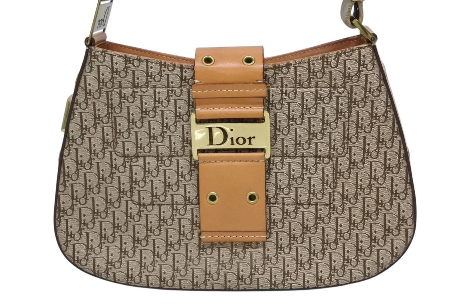 Dior Bag Street Chic Trotter Line Beige Brown Gold — view 2
