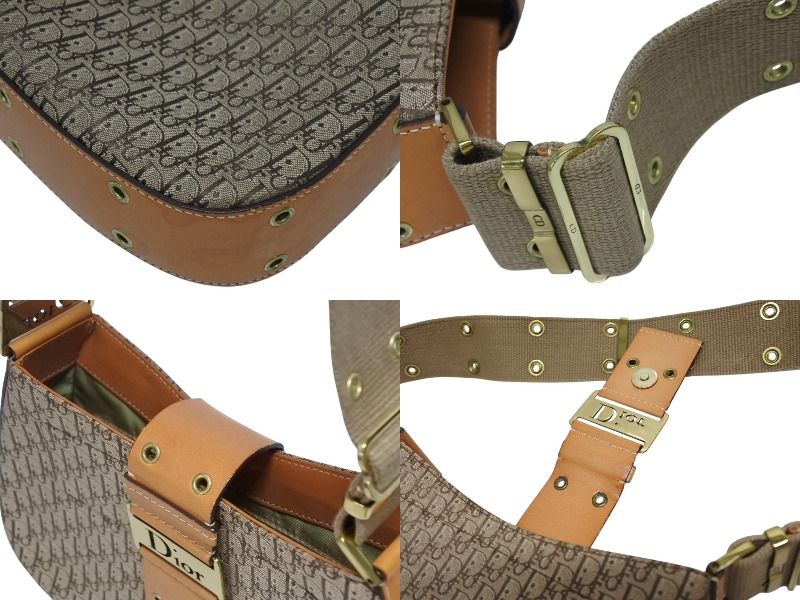 Dior Bag Street Chic Trotter Line Beige Brown Gold — view 7