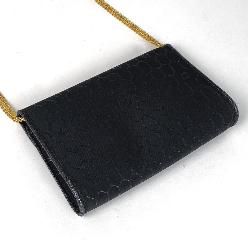 Christian Dior Honeycomb Pattern Chain Shoulder Bag 2-Way Clutch — view 2