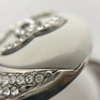 Chanel Coco Mark Rhinestone Ring Moon CC 11.5 Silver Plated — view 5