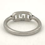 Fendi Orlock Rings Rhinestone Zircon Strass Ring Size 13 Silver Plated — view 4