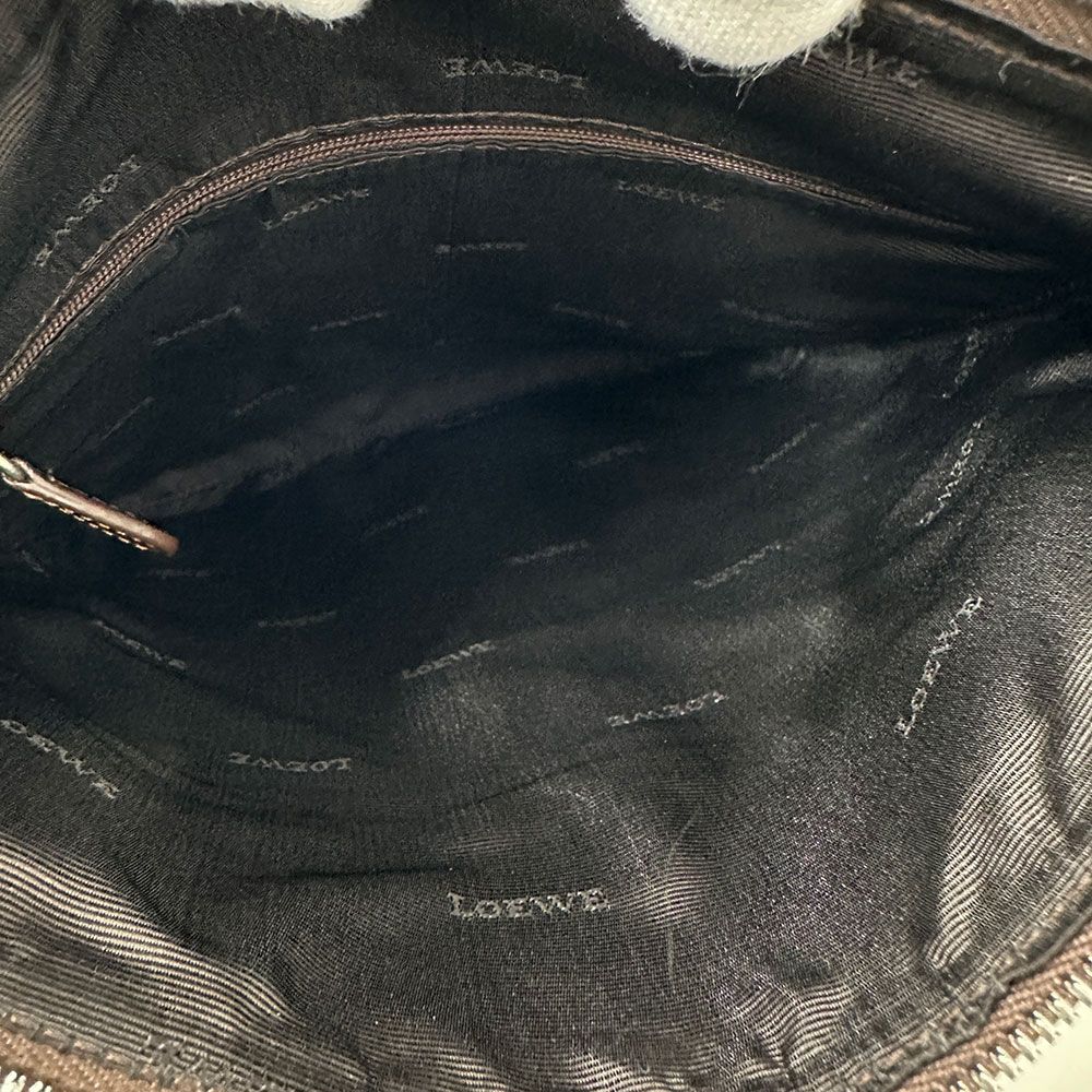 Loewe Bag Shoulder Leather Velazquez Dark Brown Black — view 4