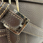 Loewe Bag Shoulder Leather Velazquez Dark Brown Black — view 3
