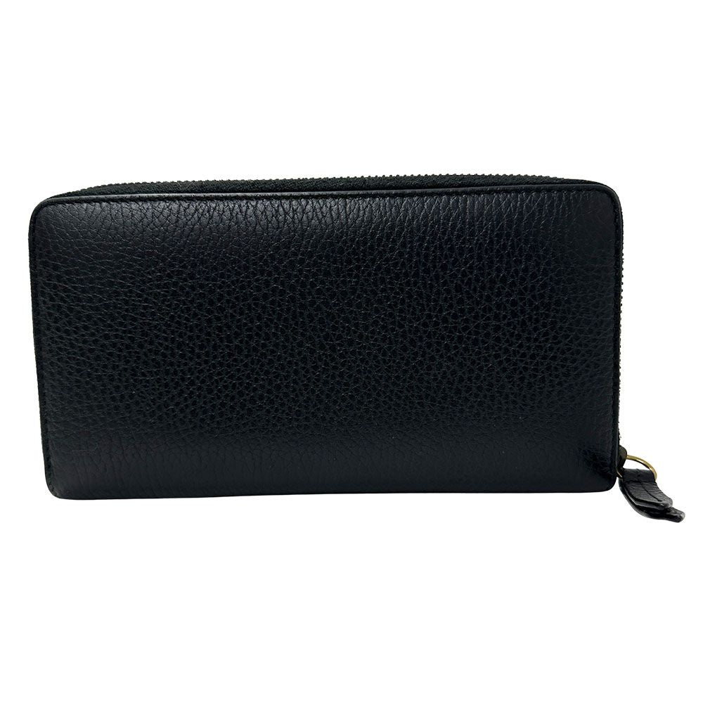 Gucci Wallet Long Leather Petit Marmont Dragon Ufo Black — view 2