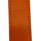 Louis Vuitton Epi Belt Accessories Logo Leather Orange Silver M9552 — view 5