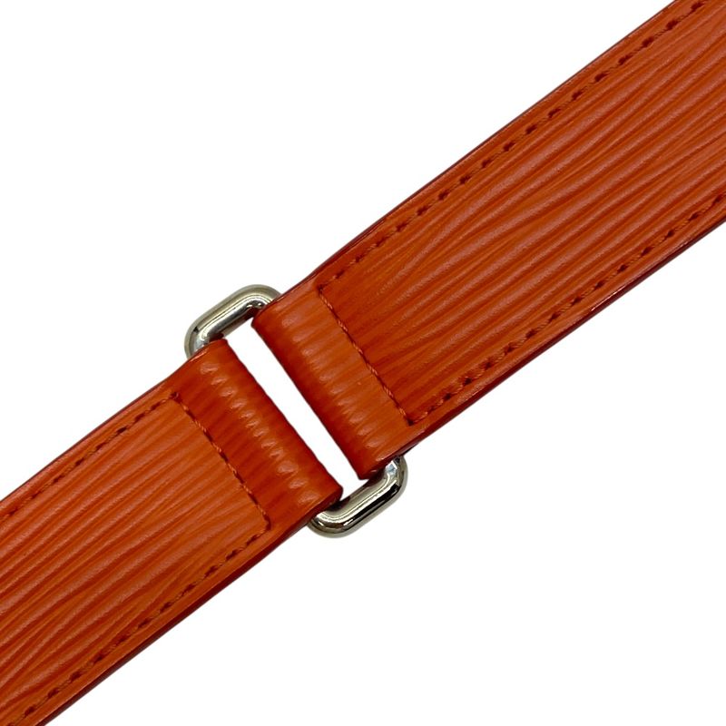 Louis Vuitton Epi Belt Accessories Logo Leather Orange Silver M9552 — view 6