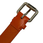 Louis Vuitton Epi Belt Accessories Logo Leather Orange Silver M9552 — view 4