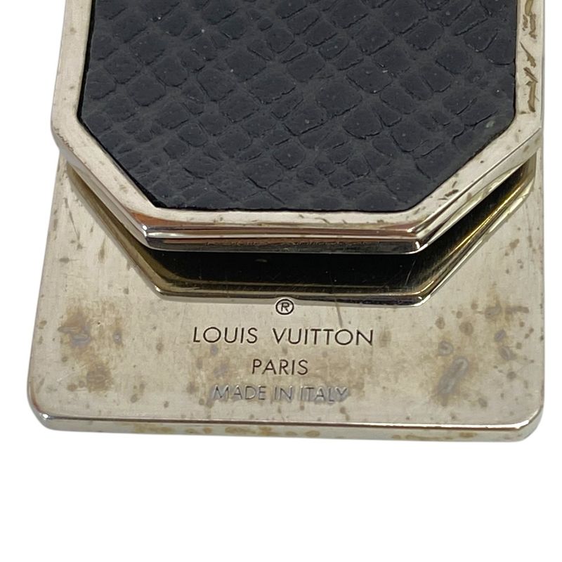 Louis Vuitton Money Clip Bill Neo Club Accessory Logo Silver Black — view 3