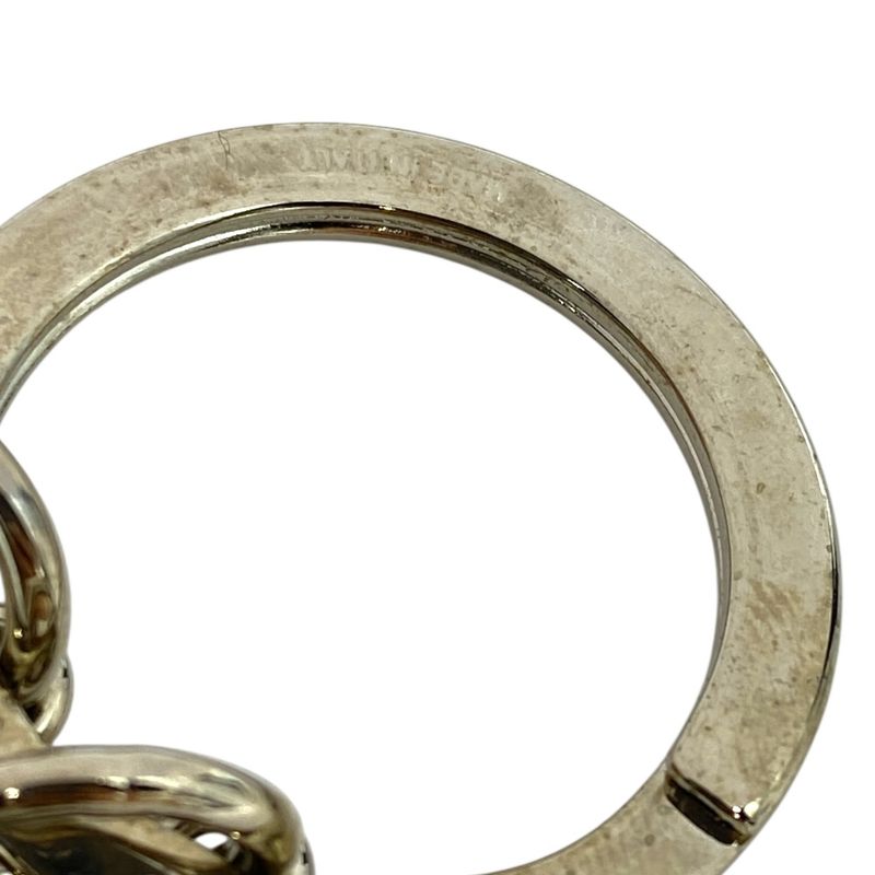 Gucci Key Ring Holder G Logo Motif Silver Metal — view 5