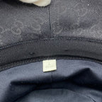 Gucci GG Canvas Bucket Hat Double G Logo Black Cotton Polyester — view 7