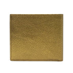 Yves Saint Laurent Bifold Wallet Folding Medium Gold Leather — view 2