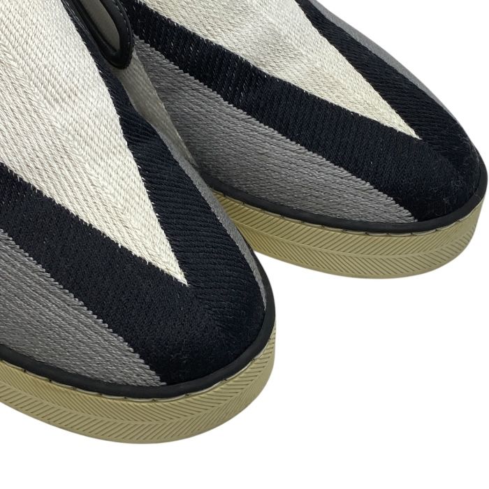 Bottega Veneta Intrecciato Slip-on Flat Shoes Leather Black White — view 6