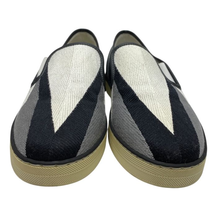 Bottega Veneta Intrecciato Slip-on Flat Shoes Leather Black White — view 2