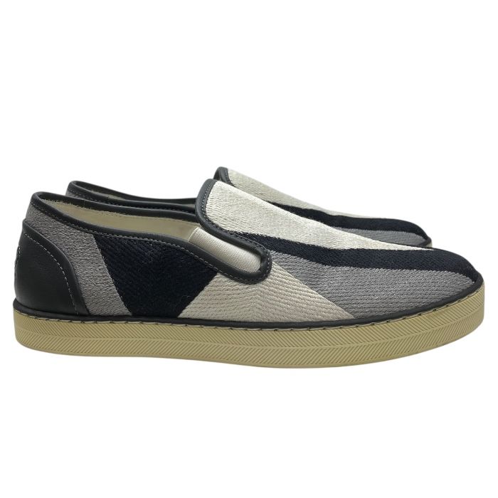Bottega Veneta Intrecciato Slip-on Flat Shoes Leather Black White — view 5
